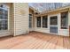 Exterior view of the stained-wood deck attached to the house at 3211 Blaisdell Rd, Buford, GA 30519
