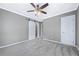 Neutral bedroom with a barn door entry, updated carpet and ample natural light at , Atlanta, GA 30315
