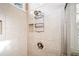 Close up of Shower with tiled wall, soap and shampoo holder at 2285 Briarwood Trl, Cumming, GA 30041