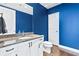 Bright bathroom with granite vanity and stylish fixtures at 270 17Th Nw St # 4208, Atlanta, GA 30363