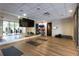 Bright yoga studio with hardwood floors, mirrored wall, exercise mats, and ample space for fitness activities at 270 17Th Nw St # 4208, Atlanta, GA 30363