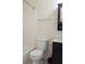 The bathroom has a shower-tub combination with white tiled walls and modern black vanity with a white sink at 6980 Roswell Rd # E11, Atlanta, GA 30328