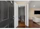 Inviting entryway featuring hardwood floors and an open doorway to the living area at 2600 Cohassett Ct, Decatur, GA 30034
