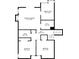 Upstairs floor plan showing the primary bedroom, bathroom, and two additional bedrooms and a hall with stairwell at 2724 Long Lake Ne Dr, Roswell, GA 30075