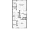 Upstairs floor plan featuring primary bedroom with closet, bathroom, laundry, stairs and additional bedroom with bath at 4565 Sims Park Overlook, Suwanee, GA 30024