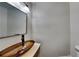 Stylish powder room featuring a modern vanity and unique vessel sink at 1809 Fairpointe Trce, Stone Mountain, GA 30088