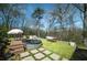 Backyard with stock tank pool, patio, and lawn at 2795 Kimmeridge Dr, Atlanta, GA 30344