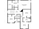 Second floor floorplan, with the primary bedroom, bathroom, walk in closet, laundry, and other bedrooms and bathrooms at 830 Nottingham Se Dr, Smyrna, GA 30082