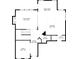 Layout of the first floor, featuring a living room, kitchen, dining area, bathroom, and foyer with dimensions at 830 Nottingham Se Dr, Smyrna, GA 30082
