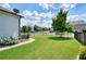 Lush backyard with a healthy lawn, bordered with flowers, and trees at 4105 Brookview Dr, Cumming, GA 30040