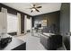 Contemporary office space featuring dark walls and neutral colored carpet at 4105 Brookview Dr, Cumming, GA 30040