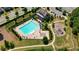 Aerial view of neighborhood pool, playground and clubhouse at 4105 Brookview Dr, Cumming, GA 30040