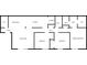 Floor plan showing layout of living room, bedrooms, kitchen, dining, and baths at 106 Brighton Pt, Atlanta, GA 30328