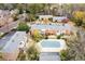 Aerial view of a multi-Gathering complex with a pool and parking at 2345 Henderson Mill Ne Rd # 1, Atlanta, GA 30345