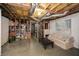 Spacious unfinished basement featuring a sitting area and potential for versatile customization and storage at 120 Mill Creek Ct, Acworth, GA 30101