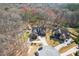 Aerial view of a house and the surrounding area and landscaping at 1765 Dew Pl, Marietta, GA 30064