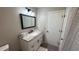 Bathroom featuring a sink with granite countertops and black hardware at 705 Mill Creek Rdg, Woodstock, GA 30188
