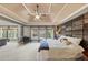 Spacious main bedroom features decorative wall paneling, tray ceilings, and a cozy sitting area at 4020 Toulon Ln, Cumming, GA 30040