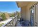 Cozy balcony featuring outdoor seating and pleasant views of surrounding greenery at 4805 W Village Se Way # 1302, Smyrna, GA 30080
