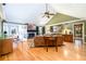 Spacious living room with vaulted ceilings, fireplace, hardwood floors, and abundant natural light at 2272 Kimberley Way, Snellville, GA 30078