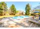 Inviting backyard pool with a wooden deck, perfect for summer relaxation and outdoor entertaining at 2272 Kimberley Way, Snellville, GA 30078