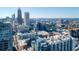 Breathtaking aerial view of the city skyline showcasing high-rise buildings and a clear sky at 878 Peachtree # 522, Atlanta, GA 30309