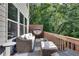 Inviting outdoor deck featuring comfortable seating with lush forest views at 1007 Belle Ave, Roswell, GA 30076