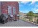 Charming back porch featuring outdoor seating, decorative wall planters, and wrought iron railing at 3123 Neal Ct, Cumming, GA 30041