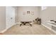 Home gym featuring carpeted floors and fitness equipment at 3123 Neal Ct, Cumming, GA 30041