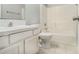 Bathroom featuring a bathtub, single sink, and ceramic tile floors at 170 Double D Rd, Temple, GA 30179