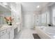 Bathroom features a soaking tub, walk-in shower, double vanity and plenty of natural lighting at 706 Registry Run, Kennesaw, GA 30152