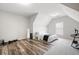 Bedroom with hardwood and carpet flooring and modern style decor at 706 Registry Run, Kennesaw, GA 30152
