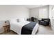 Bedroom with modern decor and furnishings and a window for natural lighting at 706 Registry Run, Kennesaw, GA 30152