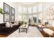 Elegant living room with large windows, hardwood floors, and a cozy seating area at 825 Glengate Pl, Atlanta, GA 30328