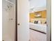 Modern bathroom offers a glass-enclosed shower and a view into the bedroom at 181 Bridgewood Se Dr, Conyers, GA 30094