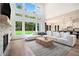 Spacious living room with lots of windows and backyard view at 396 Academy St, Alpharetta, GA 30009