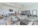 Bright clubhouse with stylish furniture, a kitchenette, a billiards table, and a large television at 6601 Cadence Blvd, Atlanta, GA 30328