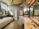 Gorgeous bathroom with double sinks, chandelier and a large soaking tub near a window at 272 Lynshire Sw Ct, Marietta, GA 30064