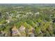 A panoramic aerial view of the neighborhood with tree-lined streets and well-maintained homes at 10070 Timberstone Rd, Johns Creek, GA 30022