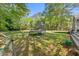 Backyard featuring lush greenery, recreational equipment, and space for outdoor fun at 10070 Timberstone Rd, Johns Creek, GA 30022