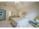 Charming bedroom featuring floral bedding, decor and light-filled open doorway at 1192 Lake Washington Dr, Lawrenceville, GA 30043