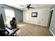 This bedroom offers a large closet and a ceiling fan, ideal for rest and productivity at 81 Richmond Way, Villa Rica, GA 30180
