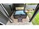 Backyard hot tub with cover and surrounding patio area for relaxation at 81 Richmond Way, Villa Rica, GA 30180