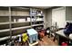 This storage room offers ample space, featuring metal shelves, and a clean and organized environment at 81 Richmond Way, Villa Rica, GA 30180