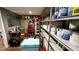 A tidy and organized storage room that offers metal shelving, workspace, and helmet storage at 81 Richmond Way, Villa Rica, GA 30180