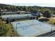 An aerial view showcasing the community tennis courts, providing a great space for recreation at 81 Richmond Way, Villa Rica, GA 30180