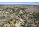 Expansive aerial view of a wooded residential area with diverse trees and single-Gathering homes nestled among them at 5017 Tanaga Ct, Stone Mountain, GA 30087