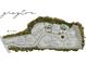 Community plot map showcases lot sizes and location within a cul-de-sac, surrounded by mature trees at 135 Grayton Ln, Roswell, GA 30075