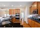 Gourmet kitchen with stainless steel appliances and granite countertops with an open layout at 1020 Constitution Way, Cumming, GA 30040