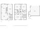 Combined floor plans of the first floor, second floor, and the detached garage at 1496 Leafmore Pl, Decatur, GA 30033